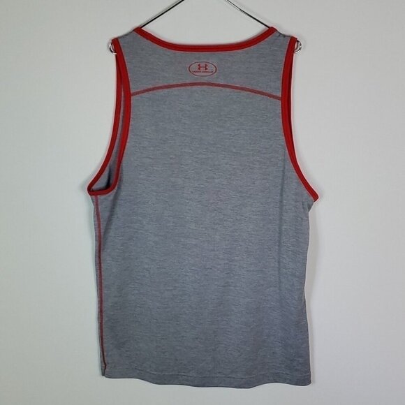 UNDER Armour large loose fit grey and red athletic jersey - Picture 4 of 5